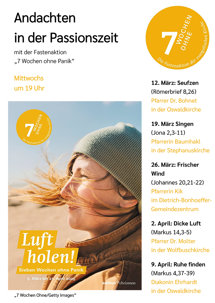 Plakat Andachten in der Passionszeit