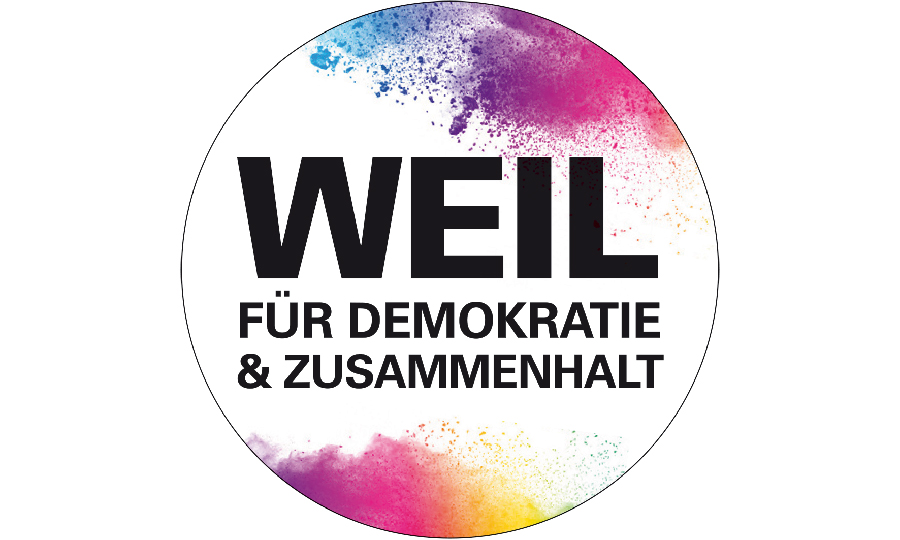 Logo WEIL für Demokratie und Zusammenhalt