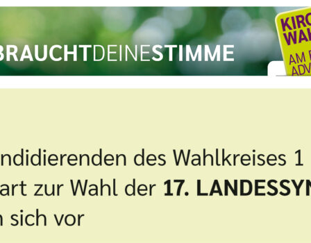 Vorstellung der Kanditaten zur Wahl der 17. Landessynode