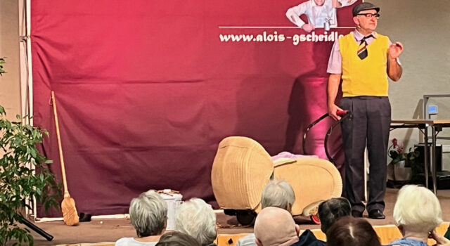 Alois Gscheidle beim "Kulturbesen" in Stephanus sorgte für "Situationskomik", Foto PRIVAT